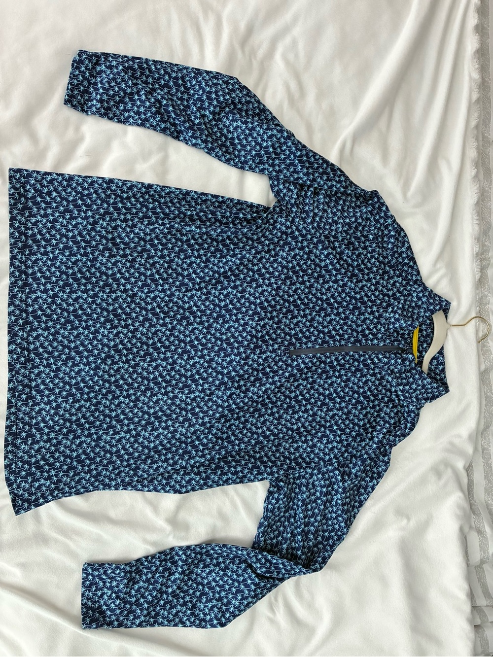 Men's Blue Patterned Performance Jacket